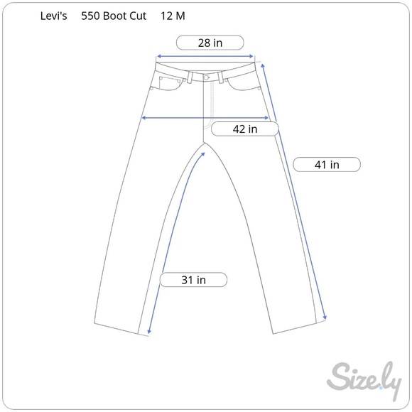 Levi Womens Jeans Size ( 28 X 31 ) 12M 550 Bootcut - Picture 3 of 7